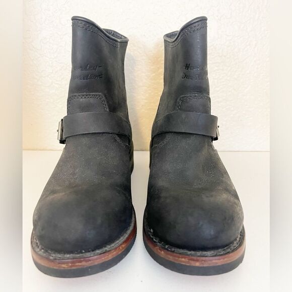 Harley Davidson Motorcycles Women's Leather Boots Short combat boots. 9 - Picture 5 of 9